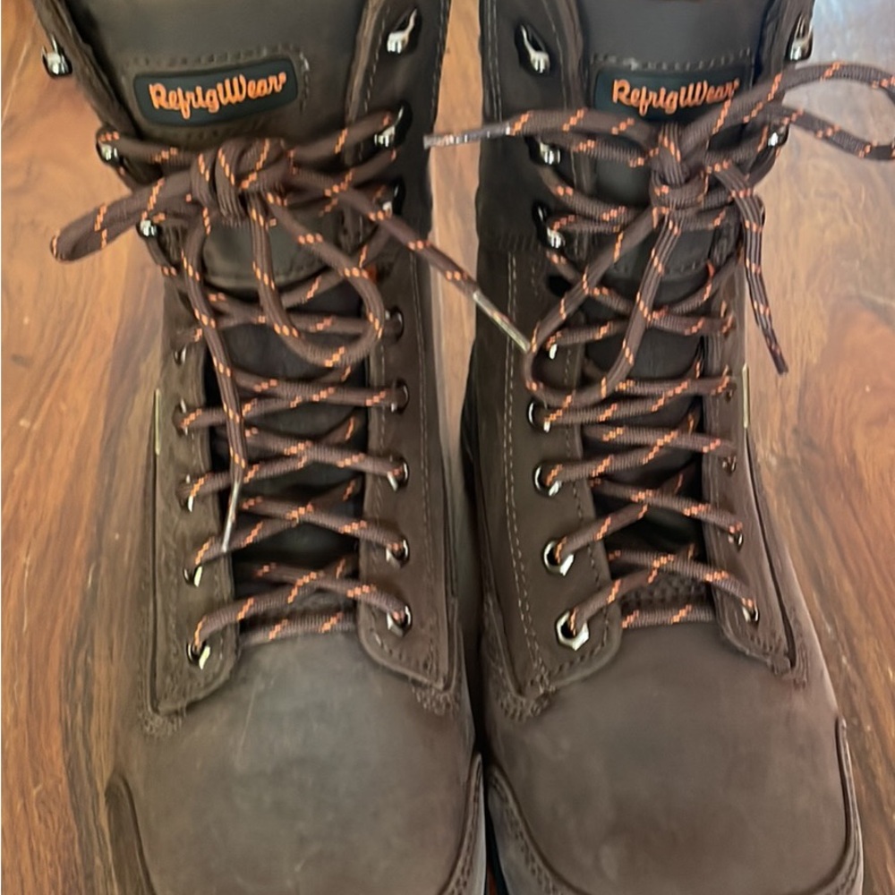 RefrigiWear Men's Ice Viking Brown Waterproof Lace-Up Work Boots